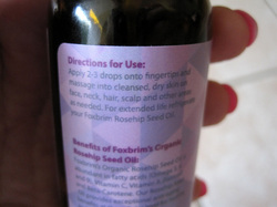 Directions for use for the Foxbrim Rosehip Seed Oil