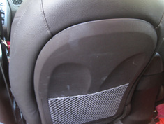 Hyundai Tucson plastic back seat with scratches